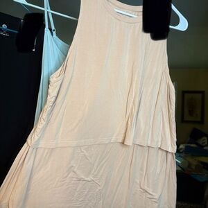 Maternity Sleeveless Tan Nursing & Pumping Tank